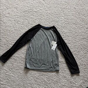 Sonoma Boys Gray and Black Long Sleeve Raglan Shirt